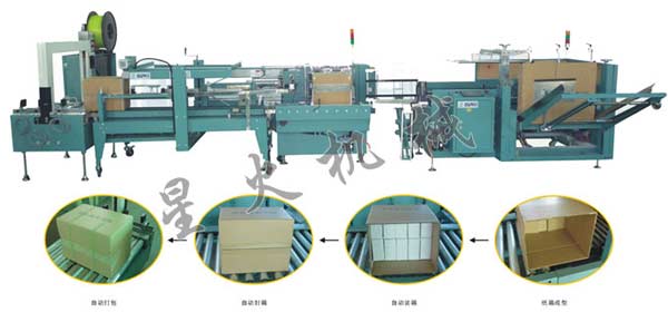 全自动纸箱包装流水线